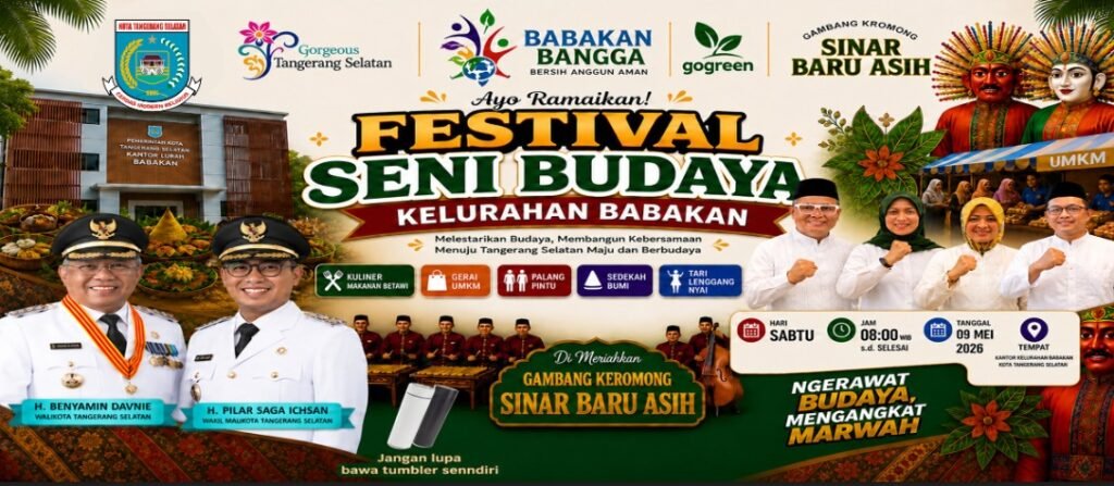 Festival Seni Budaya 2026, Kelurahan Babakan Kecamatan Setu Tangerang Selatan 9/05/2026. FOTO: Red/portalbmi.id