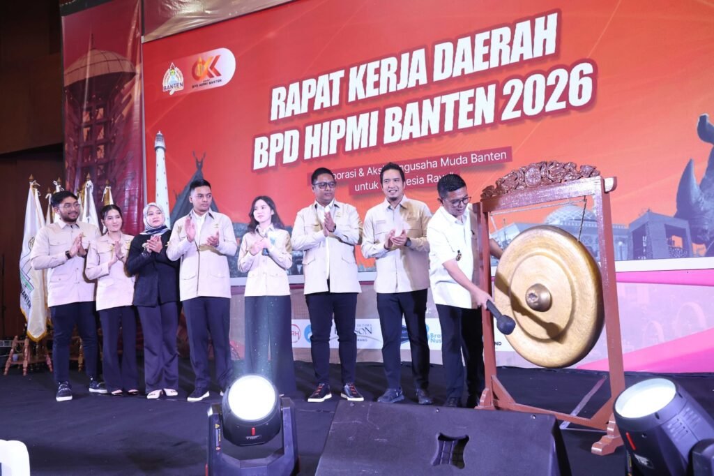 Rakerda HIPMI mengusung tema Kolaborasi dan Aksi Pengusaha Muda Banten untuk Indonesia Raya. FOTO: Setda Banten
