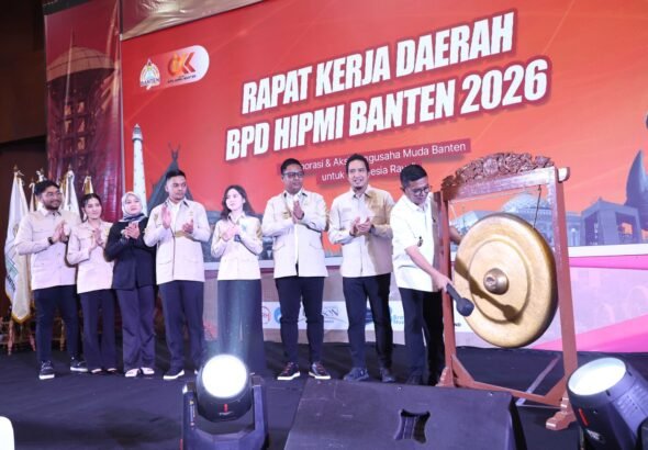 Rakerda HIPMI mengusung tema Kolaborasi dan Aksi Pengusaha Muda Banten untuk Indonesia Raya. FOTO: Setda Banten