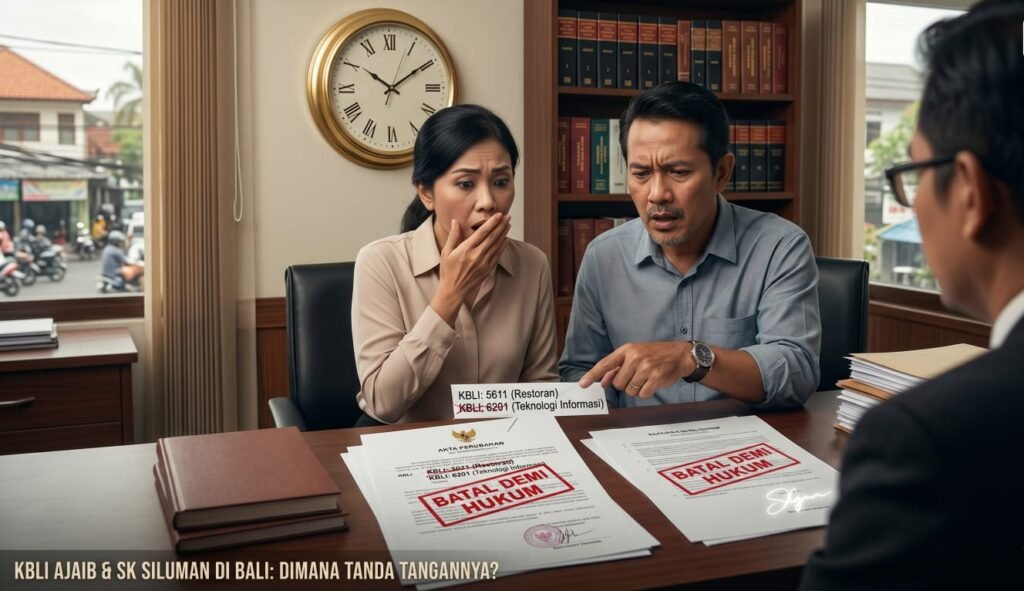 Bagaimana mungkin Klasifikasi Baku Lapangan Usaha Indonesia (KBLI) sebuah perusahaan bisa berubah secara tiba-tiba. FOTO: Atu05/portalbmi.id