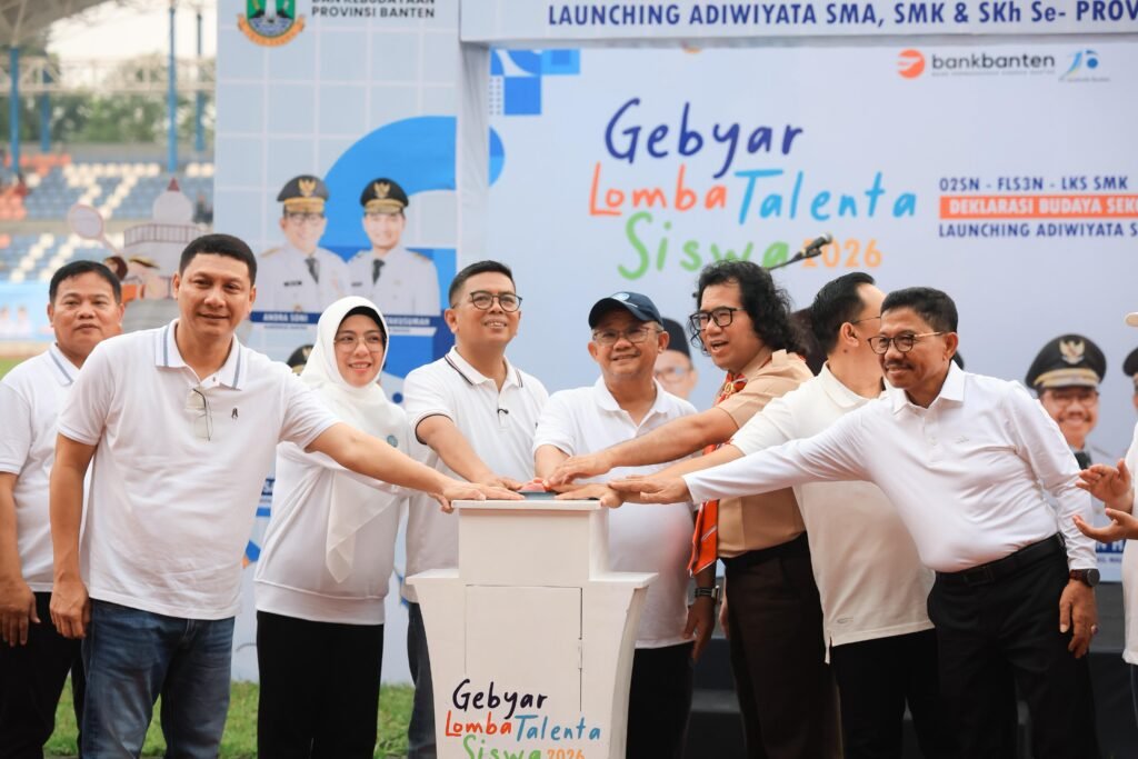 Mu'ti seusai membuka acara Gebyar Lomba Talenta Siswa 2026 O2SN, FLS3N dan LKS yang dirangkaikan dengan deklarasi budaya sekolah aman dan nyaman. FOTO: Setda Banten