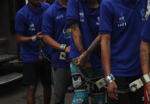 Lapas Kelas IIA Serang menerima kedatangan sebanyak 133 mutasi Warga Binaan Pemasyarakatan (WBP) dari Lembaga Pemasyarakatan Pemuda Kelas IIA Tangerang. FOTO: Achie06/PORTALBMI.ID