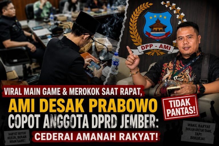 Ketua AMI, Baihaki Akbar, SE., SH., meminta Ketua Umum Partai Gerindra, Prabowo Subianto, segera mengambil tindakan. FOTO: Red/PORTALBMI.ID