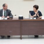 Wakil Ketua NHRC, Chi Hui-jung (kanan) dan Kepala EETO Taiwan, Lutz Güllner. (Sumber Foto : NHRC)