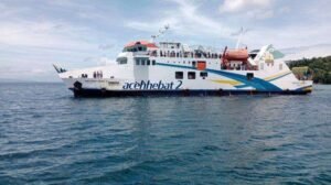 Insiden KMP Aceh Hebat 2 yang terjadi di Pelabuhan Ulee Lheue, Banda Aceh, Jumat (12/6). FOTO: Budi05/PORTALBMI.ID