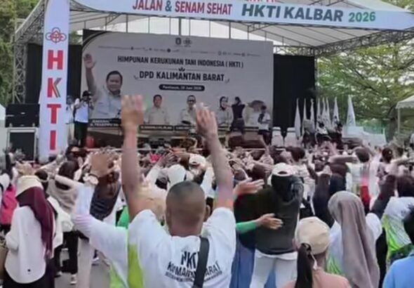 Jalan dan Senam Sehat HKTI Kalimantan Barat 2026 pada tanggal 28 Juni 2026 di Stadion Sultan Syarif Abdurrahman Pontianak yang melibatkan 5.000 peserta. FOTO: Aef05/PORTALBMI.ID