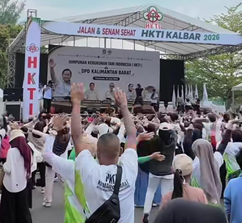 Jalan dan Senam Sehat HKTI Kalimantan Barat 2026 pada tanggal 28 Juni 2026 di Stadion Sultan Syarif Abdurrahman Pontianak yang melibatkan 5.000 peserta. FOTO: Aef05/PORTALBMI.ID