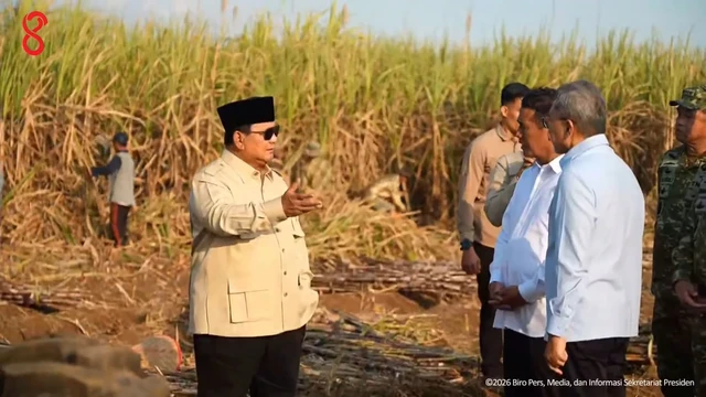 Presiden Prabowo Pimpin Panen Raya Serentak di Seluruh Indonesia Bersama TNI, Malang, Jumat (17/7/2026). Foto: YouTube/ Sekretariat Presiden