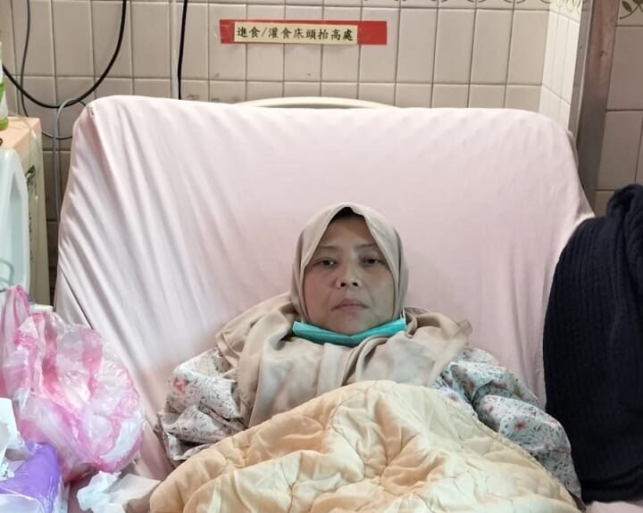 Eny, PMI sakit infeksi liver dirawat di rumah sakit selama 30 hari. (Sumber Foto : Eny).