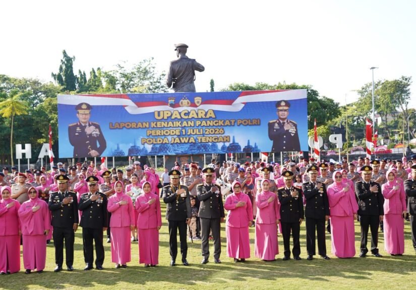 Sebanyak 2.595 personel Polda Jawa Tengah dan jajaran menerima kenaikan pangkat periode 1 Juli 2026. FOTO: Bid Humas Polda Jateng
