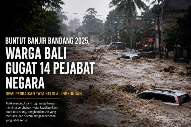 Banjir bandang yang melanda sejumlah wilayah di Bali pada tahun 2025 berbuntut pada langkah hukum yang ditempuh masyarakat. FOTO: Ayu05/PORTALBMI.ID