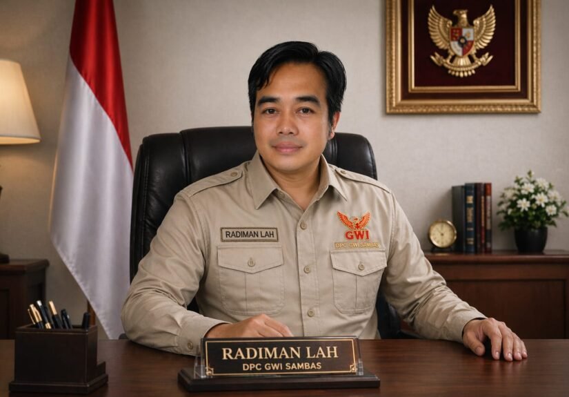 Ketua Dewan Pimpinan Cabang (DPC) Gabungan Wartawan Indonesia (GWI) Kabupaten Sambas, Radiman Lah, menyatakan dukungannya. FOTO: Nop06/PORTALBMI.ID