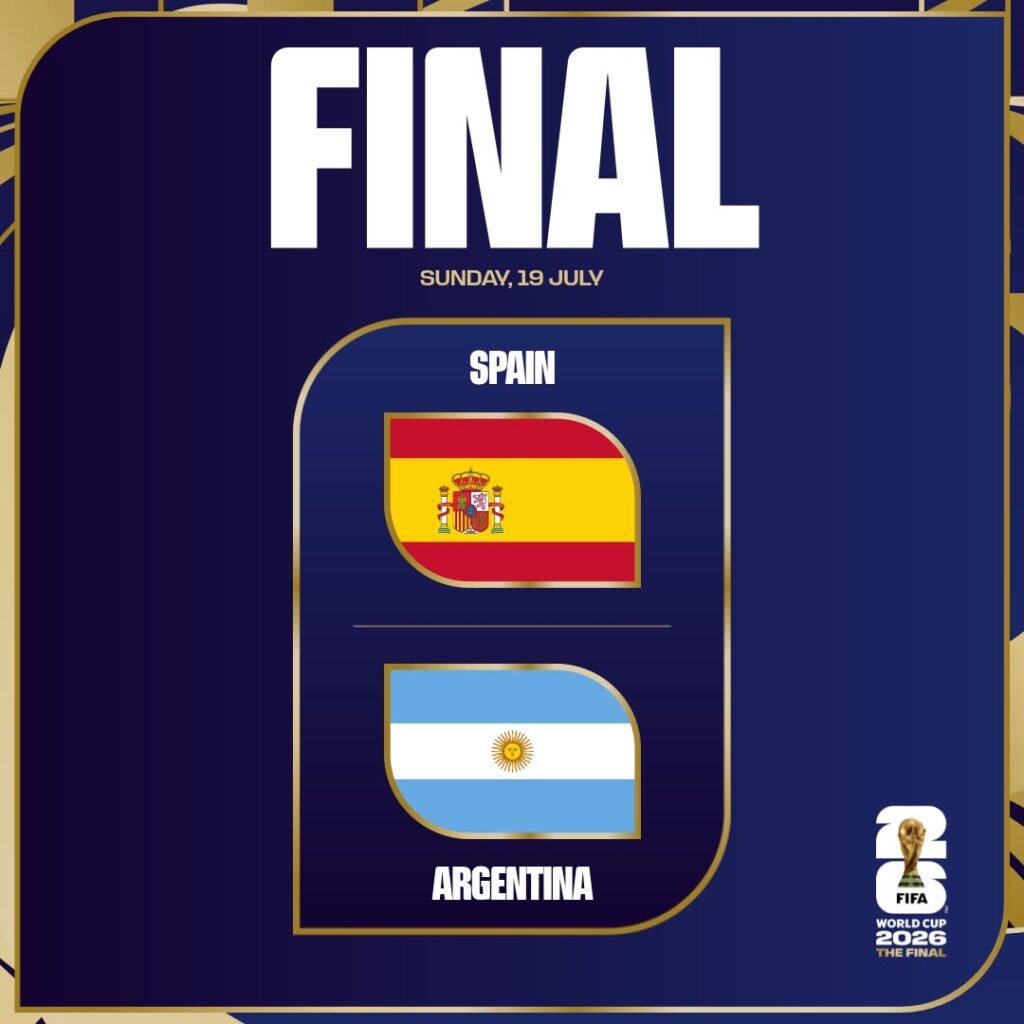 Laga Final Piala Dunia 2026, Timnas Spanyol akan menjadi ujian terberat bagi Timnas Argentina di Piala Dunia 2026. FOTO: FIFA