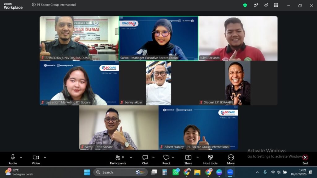 Zoom meeting diskusi yang konstruktif semangat bersama membangun kemitraan. FOTO: Annora05/PORTALBMI.ID