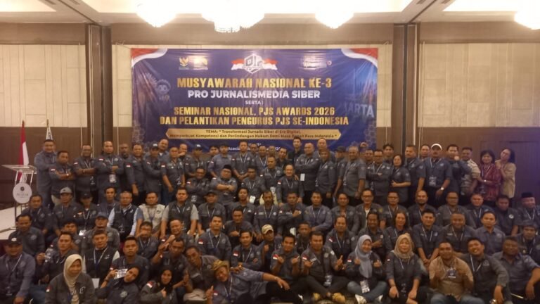 Pembukaan Musyawarah Nasional (Munas) III Pro Jurnalisme Siber (PJS) di Jakarta, Selasa (21/7/2026). FOTO: Budi05/PORTALBMI.ID