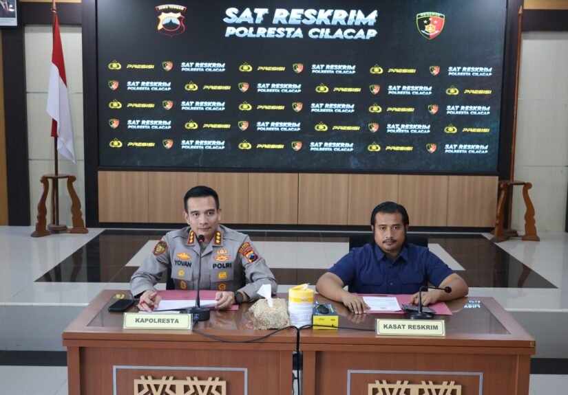 Satreskrim Polresta Cilacap bersama jajaran berhasil mengungkap kasus tindak pidana Curanmor, penadahan, dan Curas di wilayah hukum Polresta Cilacap. FOTO: Humas Polresta Cilacap/PORTALBMI.ID