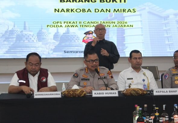 Komitmen Polda Jawa Tengah dalam melindungi masyarakat dari ancaman penyalahgunaan narkotika dan peredaran minuman keras ilegal. FOTO: Bid Humas Polda Jateng/PORTALBMI.ID