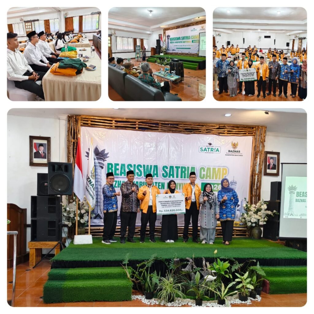 Badan Amil Zakat Nasional (BAZNAS) Kabupaten Banyumas resmi membuka ajang Beasiswa Satria Camp 2026 bertajuk "SATRIA Berkarya, Banyumas Berdaya" di Hotel Moro Seneng, Baturraden, Kamis (23/7/2026). FOTO: Imam06/PORTALBMI.ID