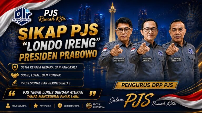 PJS mendesak Presiden Prabowo menarik kembali narasi "Londo Ireng" kepada wartawan dan menyampaikan permintaan maaf terbuka. FOTO: PORTALBMI.ID