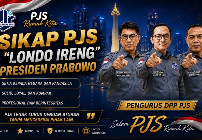 PJS mendesak Presiden Prabowo menarik kembali narasi "Londo Ireng" kepada wartawan dan menyampaikan permintaan maaf terbuka. FOTO: PORTALBMI.ID