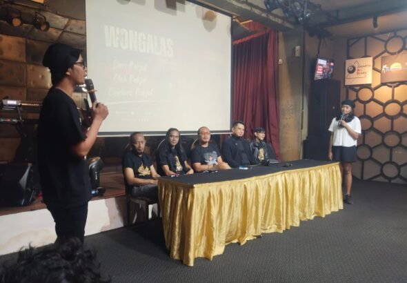 Wongalas resmi mengumumkan peluncuran album pertama mereka yang bertajuk “Dari Rakjat Oleh Rakjat Oentoek Rakjat” di Dungeon Lounge, Jakarta. FOTO: Allung06/PORTALBMI.ID