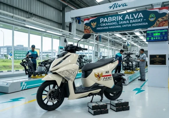 Presiden Prabowo Subianto dijadwalkan meresmikan Ekosistem Motor Listrik Nasional (MOLINAS) di fasilitas produksi PT Ilectra Motor Group (ALVA), Cikarang, Kabupaten Bekasi, Jawa Barat. FOTO: PORTALBMI.ID
