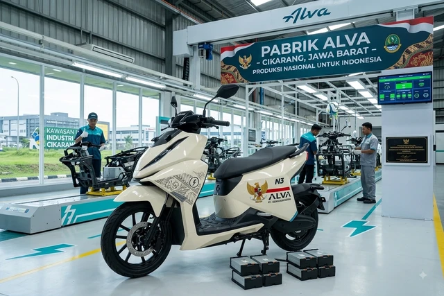 Presiden Prabowo Subianto dijadwalkan meresmikan Ekosistem Motor Listrik Nasional (MOLINAS) di fasilitas produksi PT Ilectra Motor Group (ALVA), Cikarang, Kabupaten Bekasi, Jawa Barat. FOTO: PORTALBMI.ID