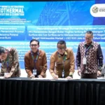 Penandatanganan kerja sama proyek panas bumi dengan total kapasitas 45 MW antara PLN Indonesia Power bersama PT Pertamina Geothermal Energy Tbk (PGE). Foto: PLN IP