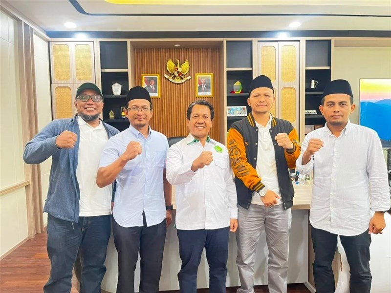 Silaturahmi rombongan PCINU Taiwan dengan Kepala Puspenma Kemenag Ruchman Bashori di Jakarta pada 3 Agustus. (Sumber Foto : PCINU Taiwan)