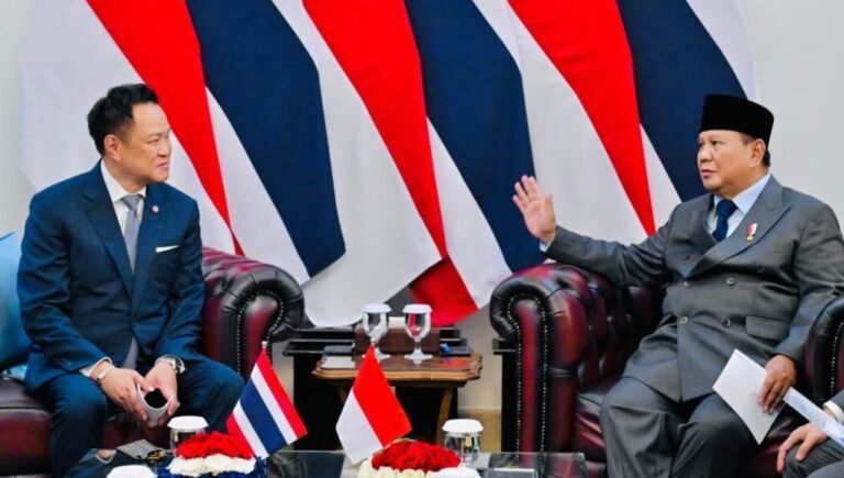Presiden Republik Indonesia Prabowo Subianto melakukan pertemuan empat mata dengan Perdana Menteri (PM) Kerajaan Thailand Anutin Charnvirakul di Istana Merdeka, Jakarta, pada Senin, 3 Agustus 2026. Foto: BPMI Setpres/PORTALBMI.ID