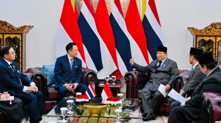 Presiden Republik Indonesia Prabowo Subianto melakukan pertemuan empat mata dengan Perdana Menteri (PM) Kerajaan Tailan Anutin Charnvirakul di Istana Merdeka, Jakarta, pada Senin, 3 Agustus 2026. Foto: BPMI Setpres/PORTALBMI.ID