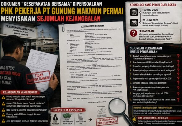 PHK Pekerja PT Gunung Makmun Permai Menyisakan Sejumlah Kejanggalan. FOTO: PORTALBMI.ID