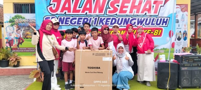 Rangkaian peringatan Hari Ulang Tahun ke-81 Kemerdekaan Republik Indonesia di SD Negeri Kedungwuluh 1, Purwokerto Barat. FOTO: Imam06/PORTALBMI.ID
