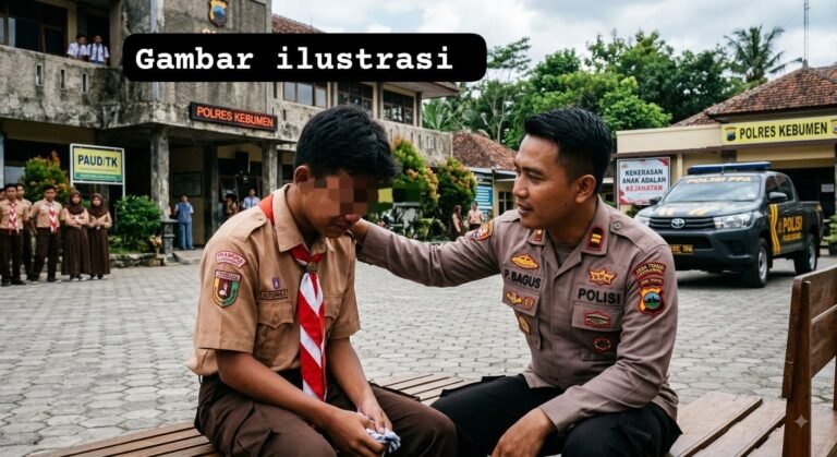 Polres Kebumen mengamankan seorang pelajar yang diduga terlibat dalam aksi kekerasan terhadap pelajar lain. FOTO: Imam06/PORTALBMI.ID
