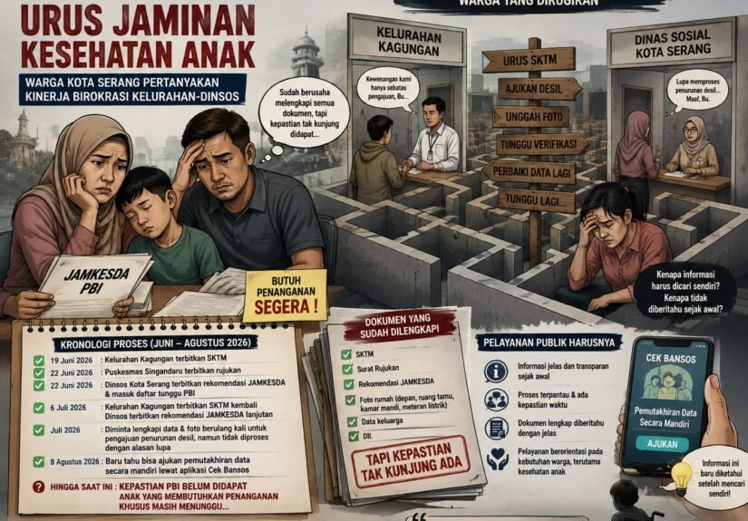 Berjuang mendapatkan kepastian jaminan kesehatan bagi anak mereka, MHA (6), yang membutuhkan penanganan khusus. FOTO: Ilustrasi/Budi05/PORTALBMI.ID