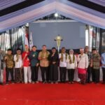 Tarian Kabasaran dari masyarakat Minahasa menjadi bagian dari rangkaian acara Harmony Speech Festival Berbasis Dalil Kitab Suci Lintas Agama. FOTO: PORTALBMI.ID