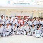 Ujian Kenaikan Tingkat (UKT) Institut Karate-Do Indonesia (INKAI) Tangerang Selatan Semester 2 Tahun 2026 di Aula Kantor Wali Kota Tangerang Selatan, Minggu (23/8/2026). FOTO: PORTALBMI.ID