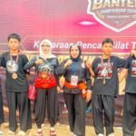 PSKBI berhasil memborong tujuh medali dalam Kejuaraan Pencak Silat Tingkat Nasional Banten Championship yang digelar di GOR Gelanggang Remaja Ciceri, Kota Serang, Minggu (30/8/2026). FOTO: Achie06/PORTALBMI.ID