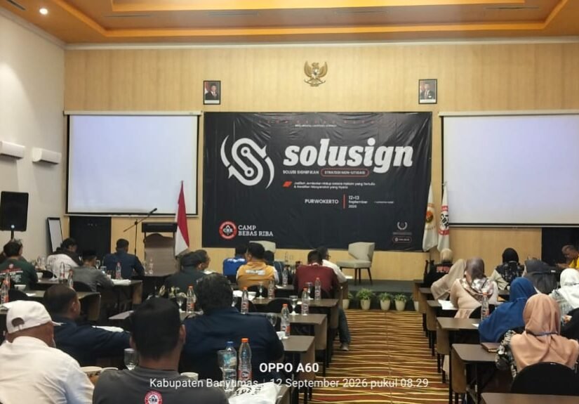 Organisasi CBR Camp Bebas Riba menggelar kegiatan "Solusign" di salah satu gedung hotel di Purwokerto, Kabupaten Banyumas. FOTO: Imam06/PORTALBMI.ID