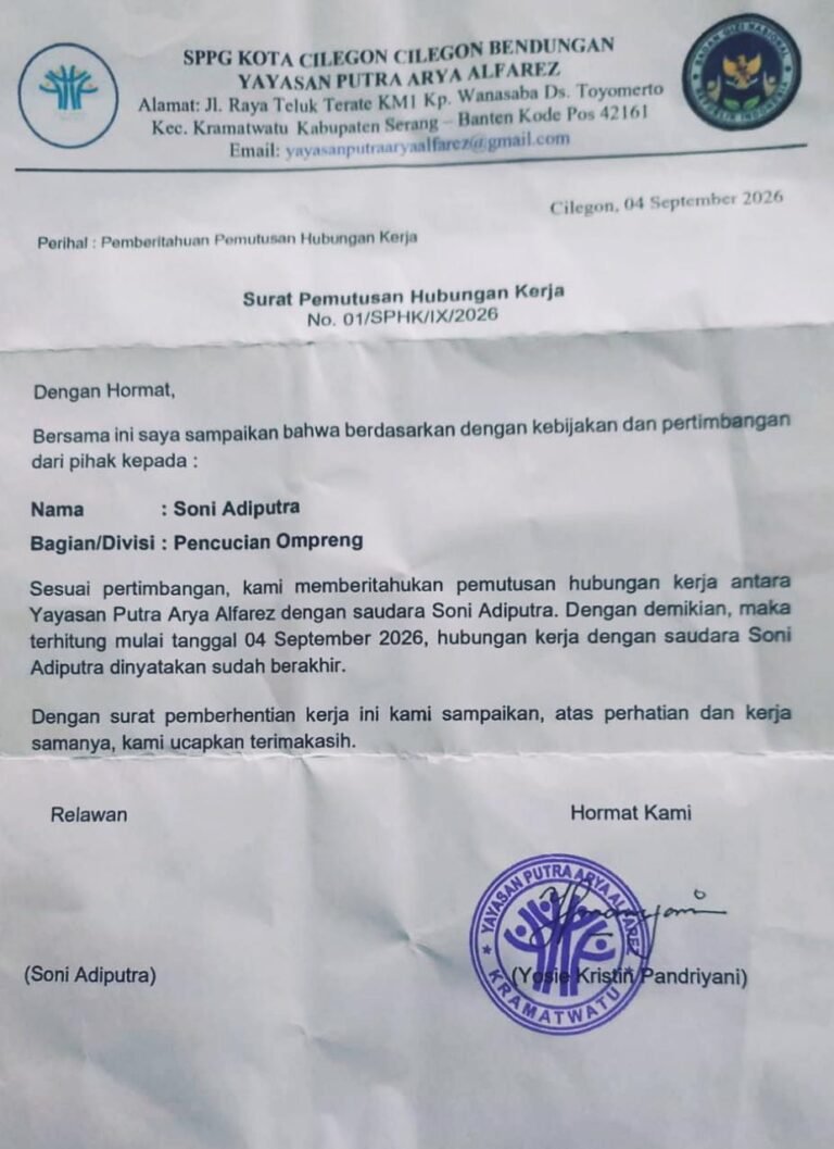 Oknum Kepala SMP Negeri aktif di Kota Cilegon dan masih berstatus Aparatur Sipil Negara (ASN). FOTO: PORTALBMI.ID